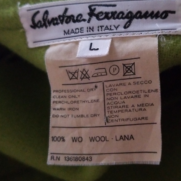 Salvatore Ferragamo Green Wool Coat - Picture 4 of 9